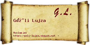 Gáli Lujza névjegykártya